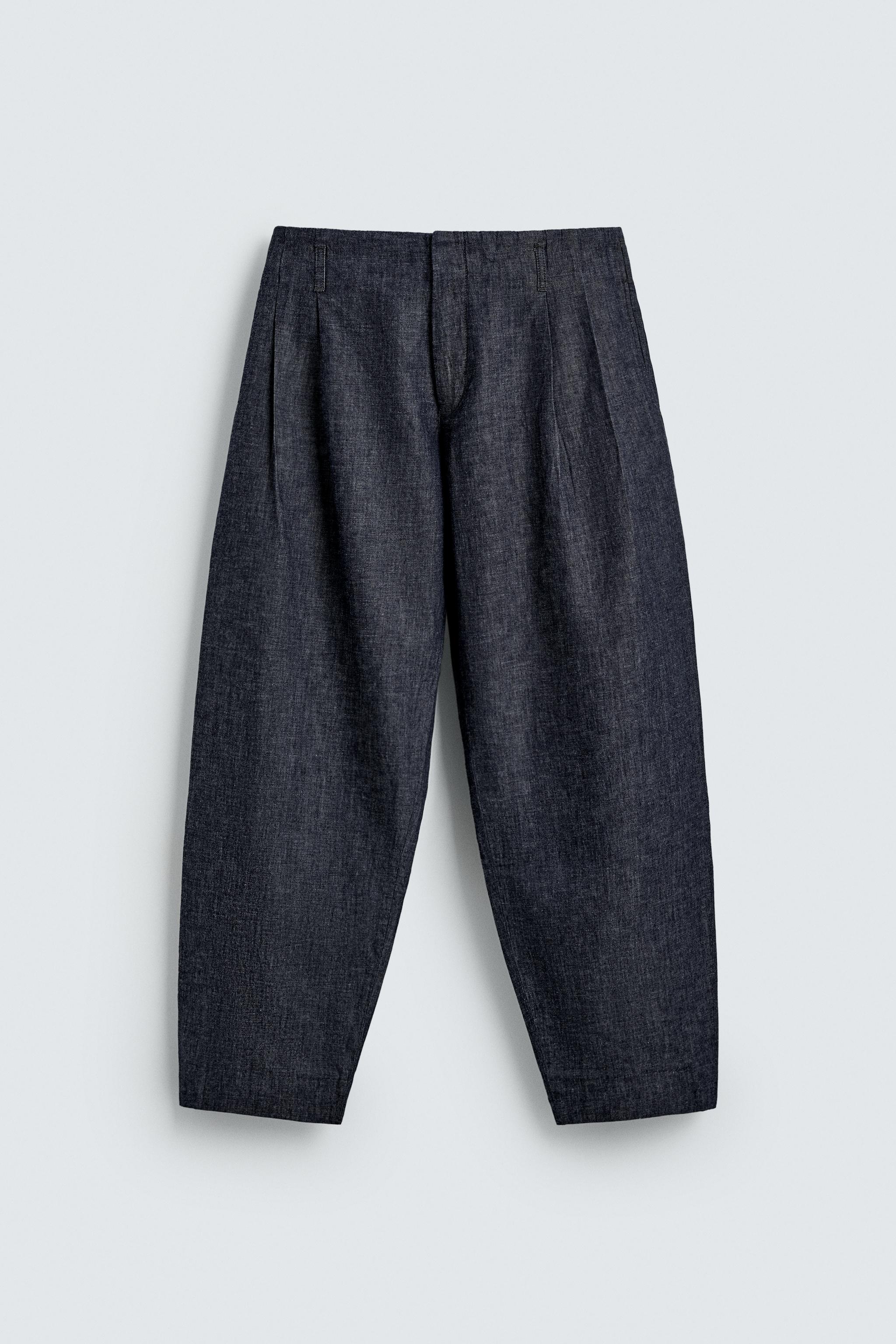 BALLOON FIT PLEATED PANTS